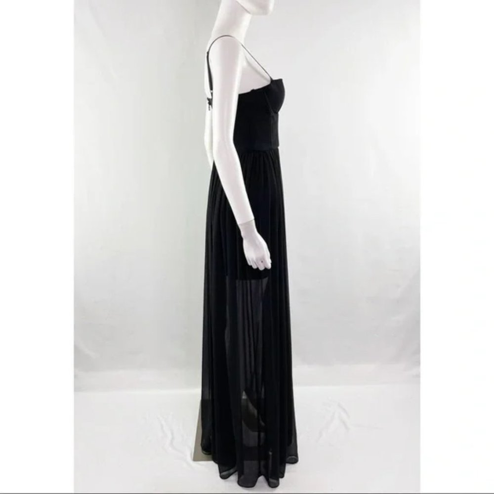 New Alice + Olivia Shakira bustier corset semisheer column gown maxi dress - Picture 6 of 15